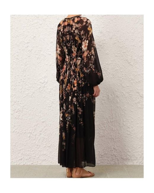 Zimmermann Black Carousel Billow Maxi Dress