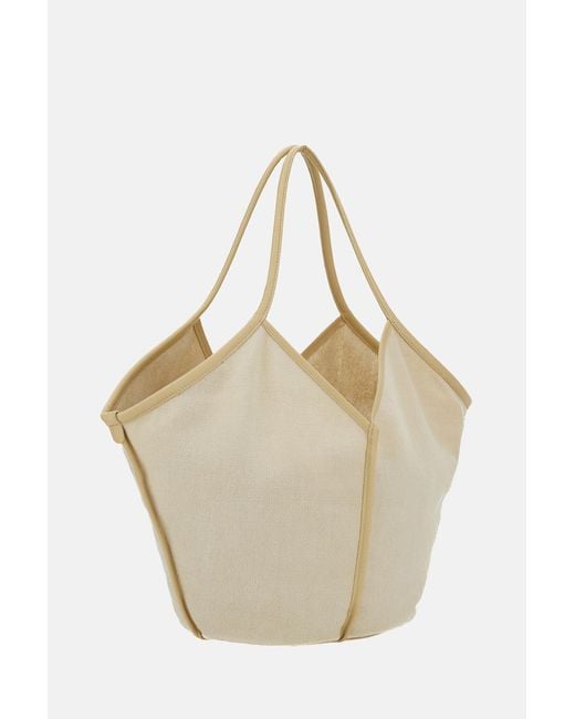 Hereu Natural Top Handle Tote Bag