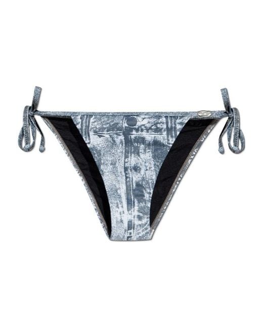 DIESEL Blue Brigittes-Dnm Tie-Side Bikini Bottoms