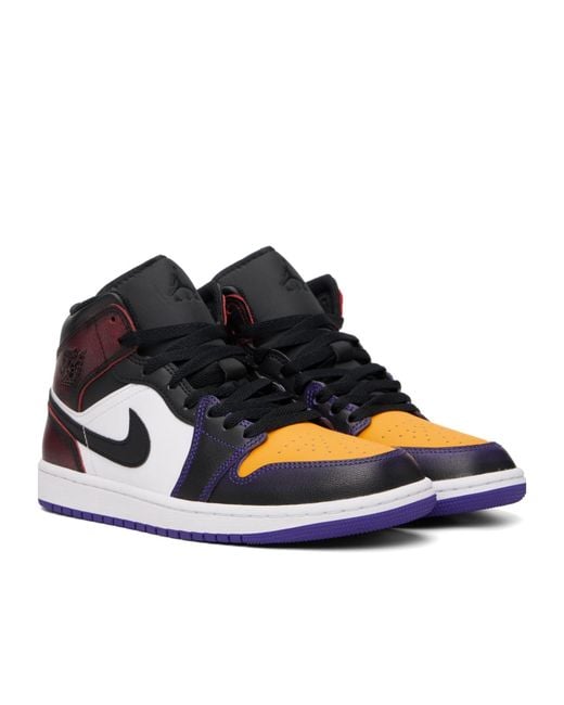Nike Blue Air Jordan 1 Mid Se High-Top Casual Sneakers for men