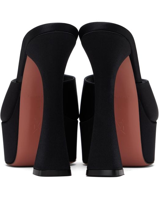 AMINA MUADDI Black Dalida Plateau 140 High-Heeled Sandals