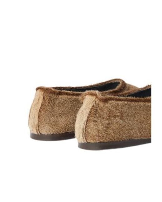 Lemaire Brown Slip-On Flat Shoes