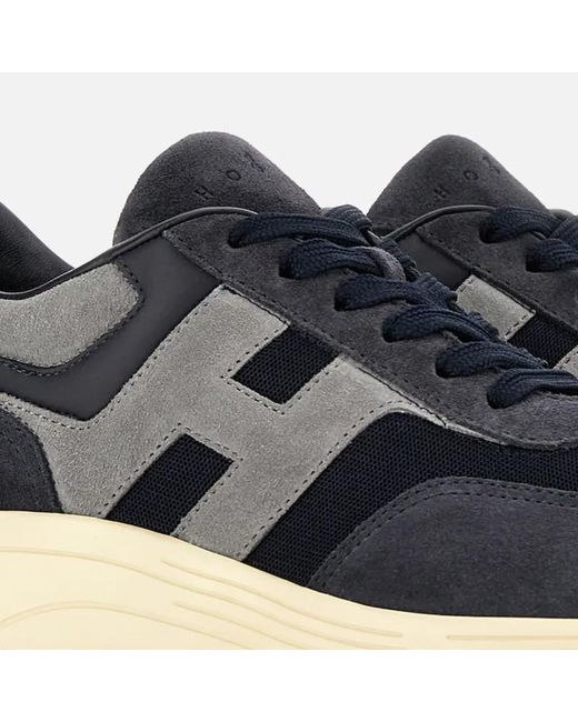 Hogan Blue H-Stripe Low-Top Sneakers for men