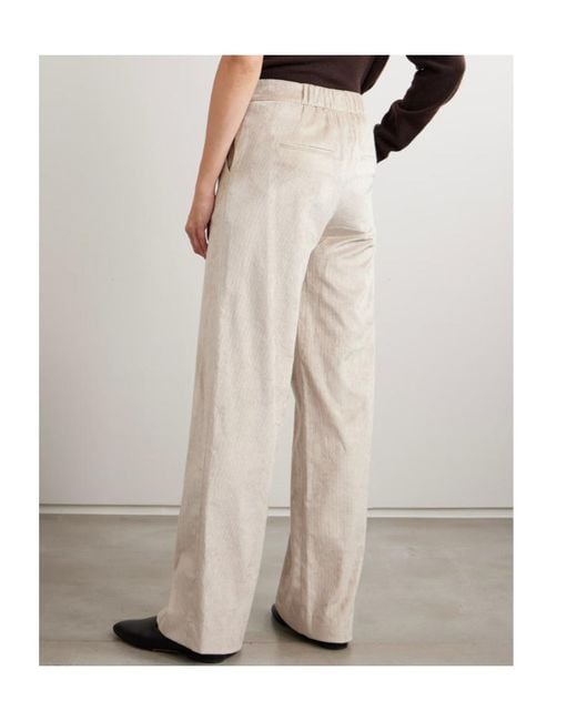 Veronica Beard Natural Wide-Leg Casual Pants