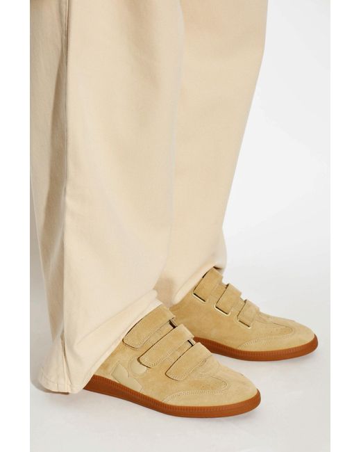 Isabel Marant Natural Round Toe Low Top Sneakers