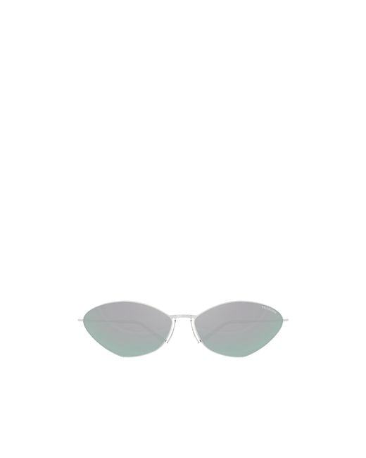 Balenciaga White Eyewear Cat-Eye Frame Sunglasses for men