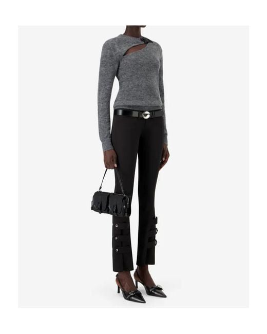 Coperni Gray Buckle Cut-Out Jumper