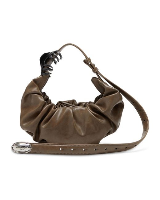 DIESEL Brown Grab-D S Hobo Bag