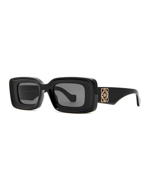 Loewe Black Rectangle-Frame Sunglasses