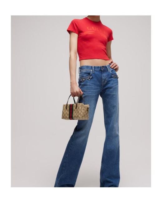 Gucci Brown Web Detailed Mini Boston Bag