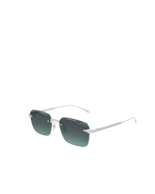 Montblanc White Eyewear Square Frame Sunglasses for men