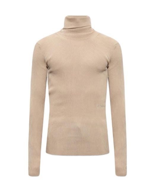 Off-White c/o Virgil Abloh Natural Helvet Ribbed Long-Sleeved Jumper for men