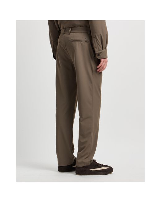 Emporio Armani Gray Straight-Leg Casual Pants for men