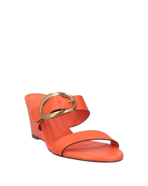 Farm Rio Red Minimalist Solid Color Leather Sandals