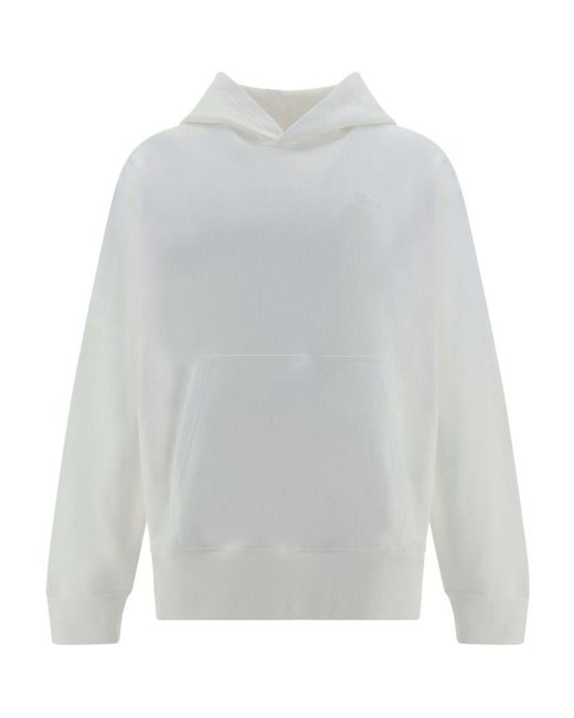DIESEL Gray Macs-Hood-Megoval-D Logo Embroidered Hoodie for men