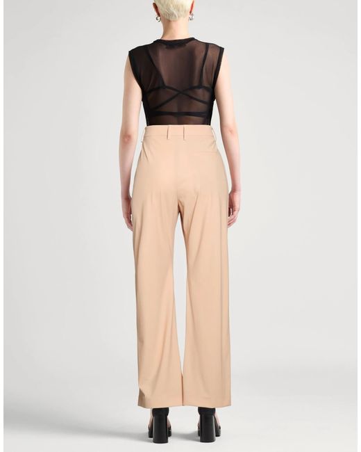 MM6 by Maison Margiela Natural Solid Color Straight-Leg Pants