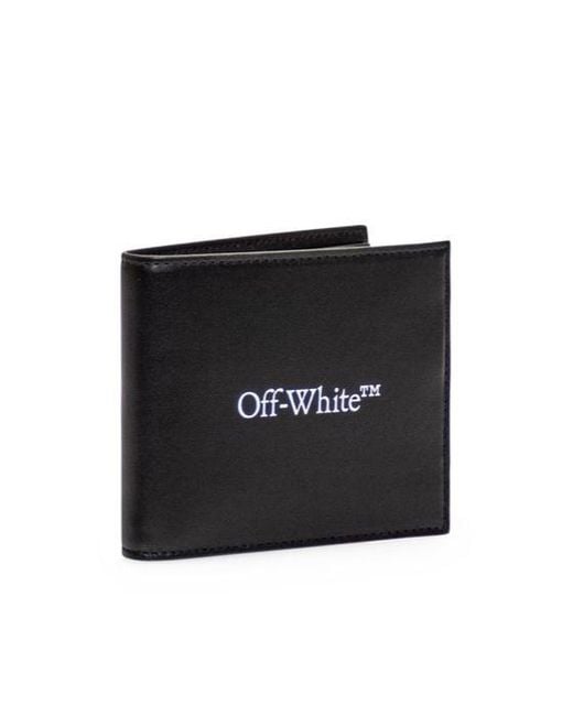 Off-White c/o Virgil Abloh Black Logo Printed Bi-Fold Wallet for men