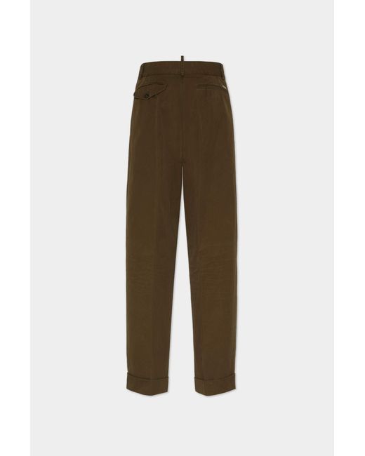 DSquared² Brown Straight-Leg Trousers