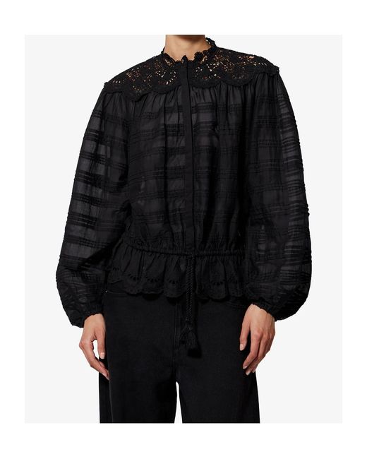 Isabel Marant Blue Isabel Marant Polly Floral Lace Blouse