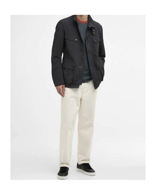 Barbour Blue Buttoned Chest-Pocket Coat for men