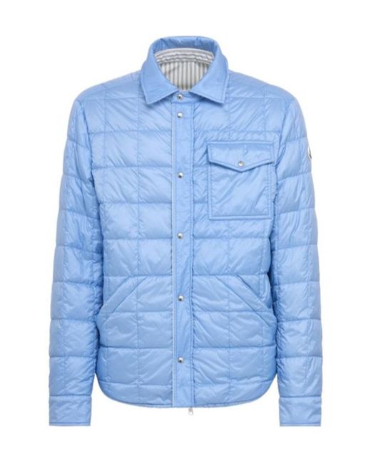 Moncler White Crescent Reversible Down Shirt Jacket for men