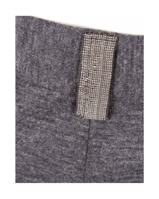 Fabiana Filippi Gray Pleated Straight Leg Trousers