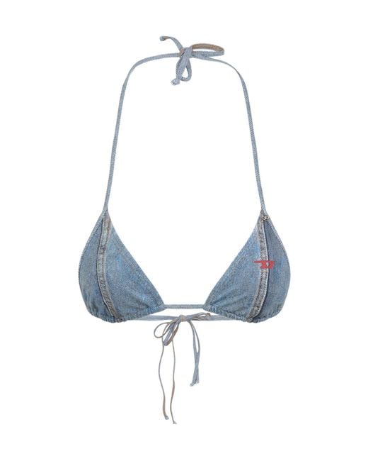 DIESEL Blue Tatiana Triangle Bikini Top Beachwear
