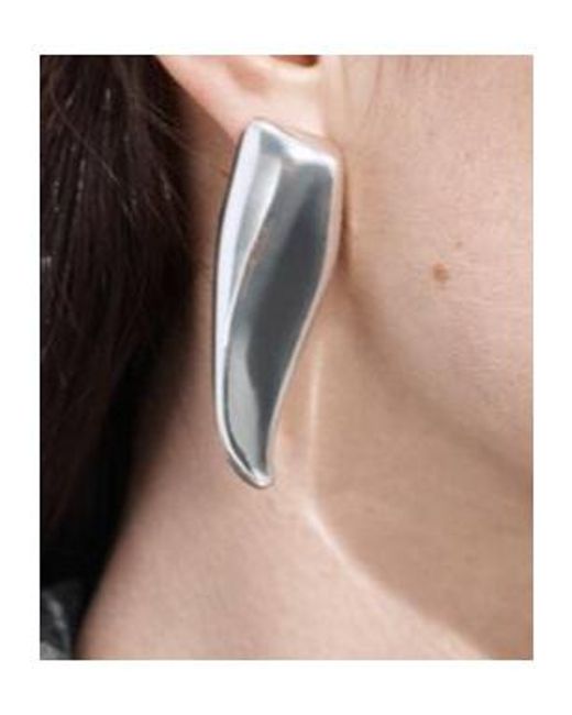 Bottega Veneta White Large Prisma Earrings