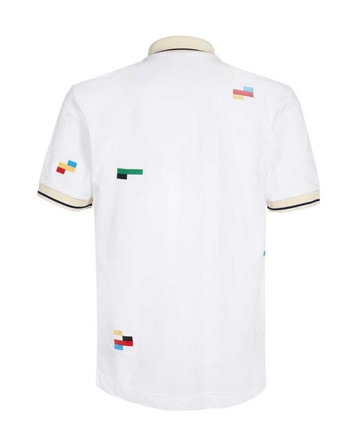 Missoni White Short-Sleeved Polo Shirt for men