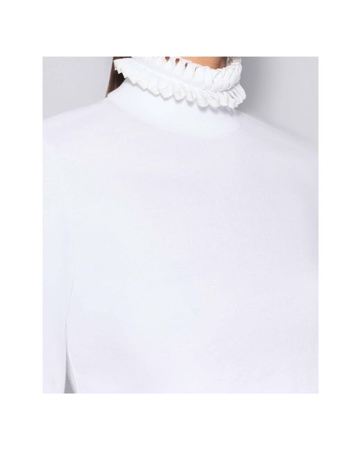 Alaïa White Alaïa Cropped T-Shirt