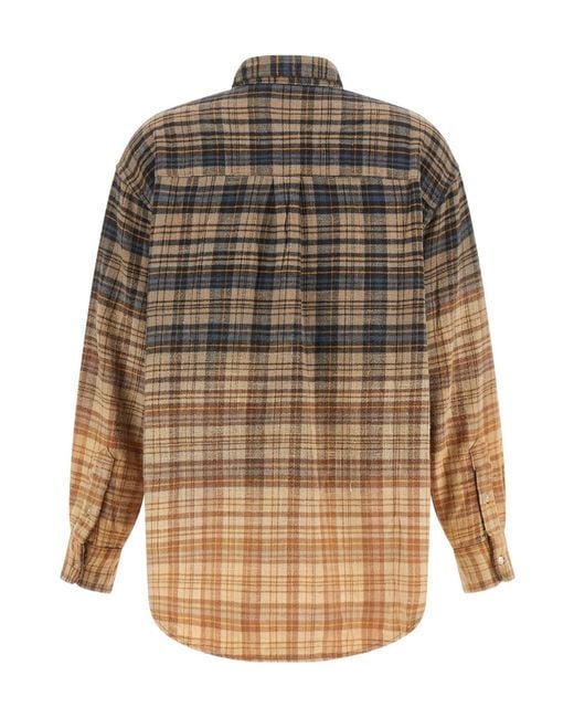 R13 Natural Plaid Shirt