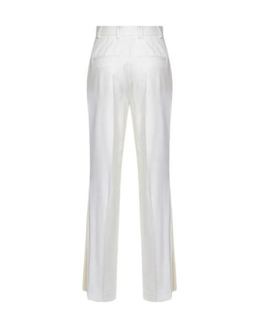 GIUSEPPE DI MORABITO White Pleated Flared Pants