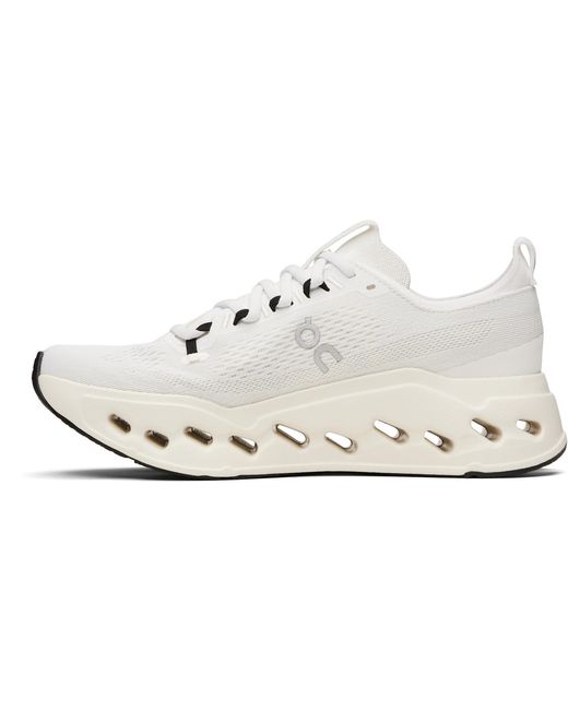 On Shoes White Cloudsurfer Max Lace-Up Sneakers for men
