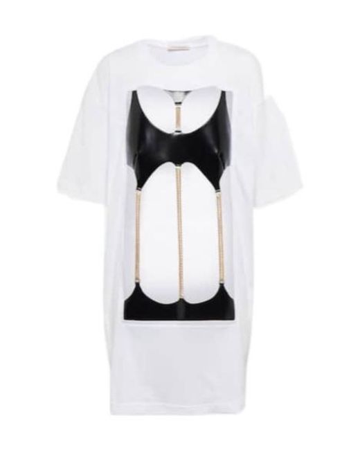 Christopher Kane White Embellished Cotton T-Shirt