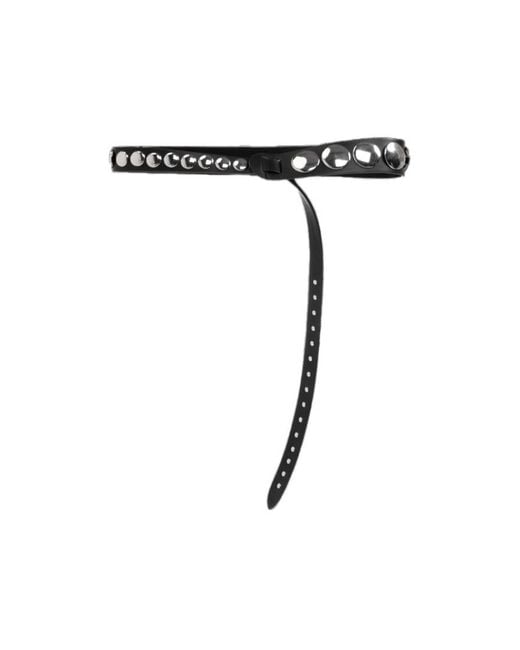 IRO Black Studded Leather Belt
