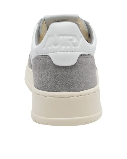 Autry White Medalist Low-Top Sneakers for men