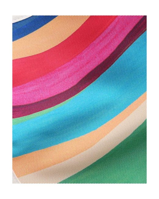 RED Valentino Blue Striped Shorts