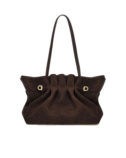 Ferragamo Brown Ferragamo Soft-Bag (M)