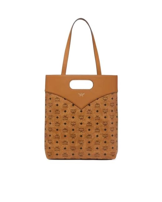 MCM Brown Visetos Handbag