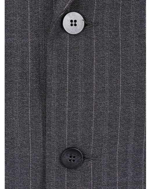 Magliano Black Pinstripe Single Breasted Jacket for men