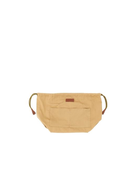 Dragon Diffusion Natural Drawstring Clutch Bag