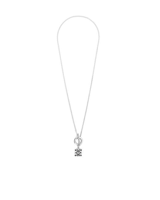Loewe White Anagram Pendant