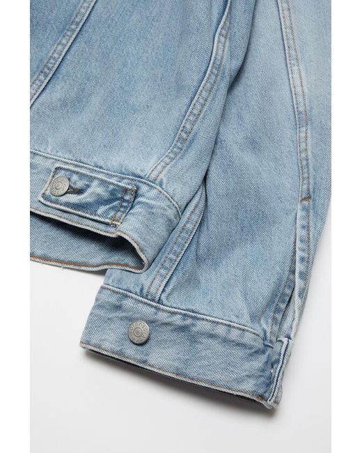 Acne Blue Relaxed Fit Denim Jacket for men