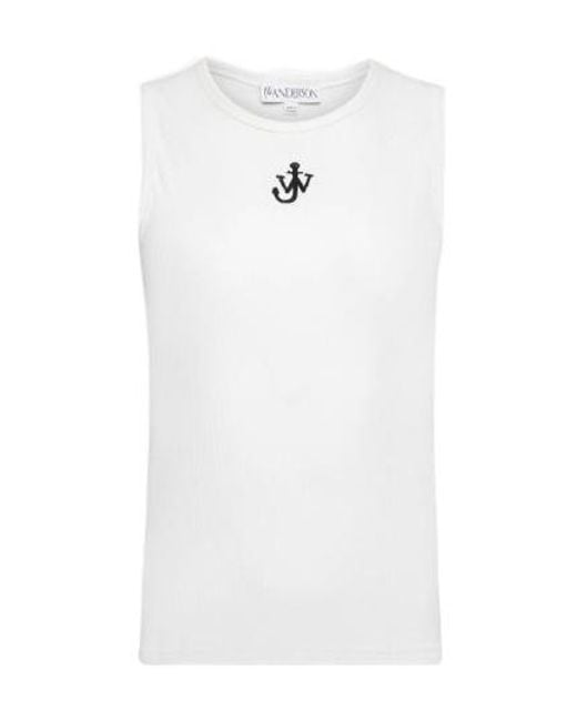 J.W. Anderson White Jw Anderson Anchor Logo Tank Top
