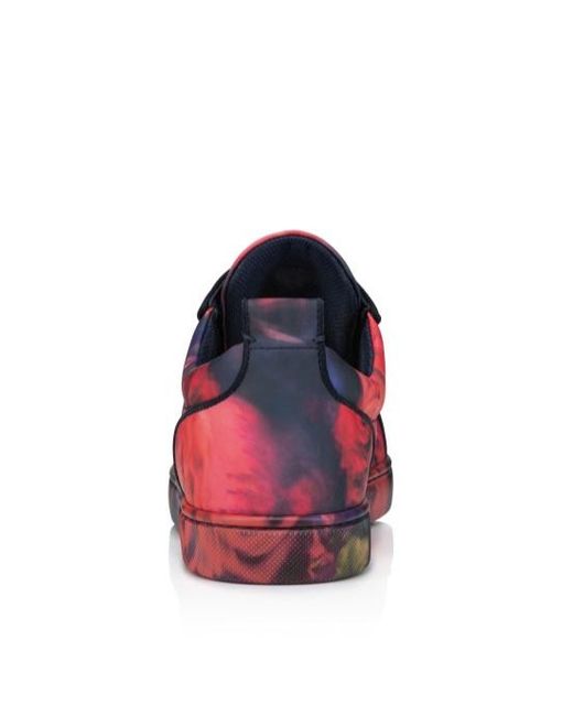 Christian Louboutin Red Low-Cut Lace-Up Sneakers for men