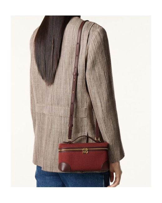 Loro Piana Red Extra Pocket L19 Handbag