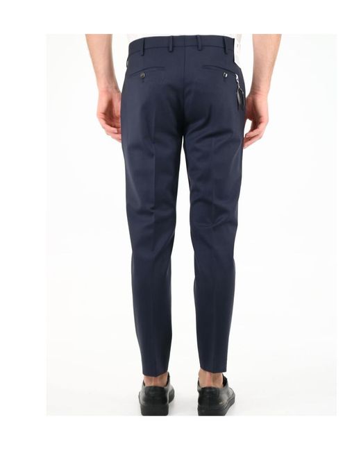 PT01 Blue Pt Torino Dieci Stretch Trousers for men