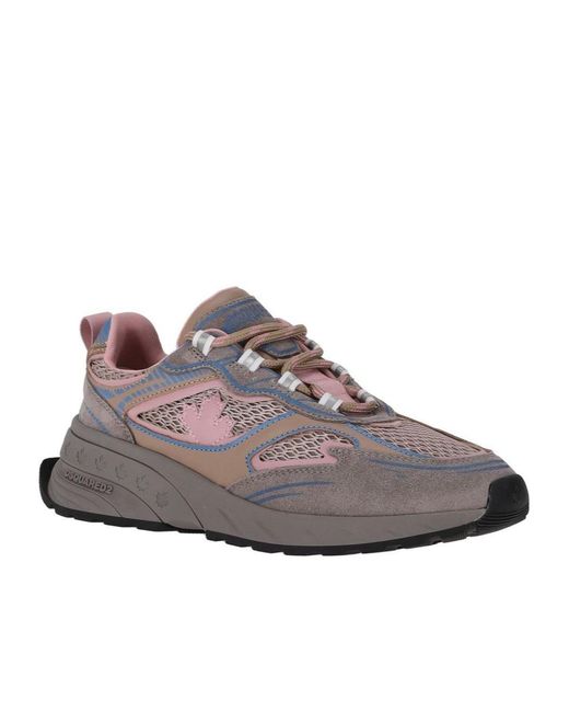 DSquared² Brown Sprinter Side Maple Leaf Detailed Sneakers