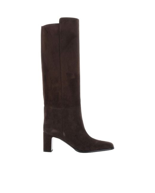 Jimmy Choo Brown Caly Kb 65 Boots With High Heel And Leather Sole