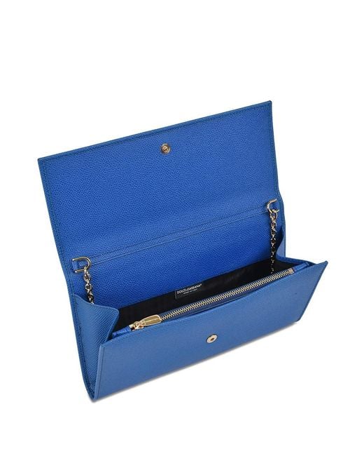 Dolce & Gabbana Blue Logo Details Handbag